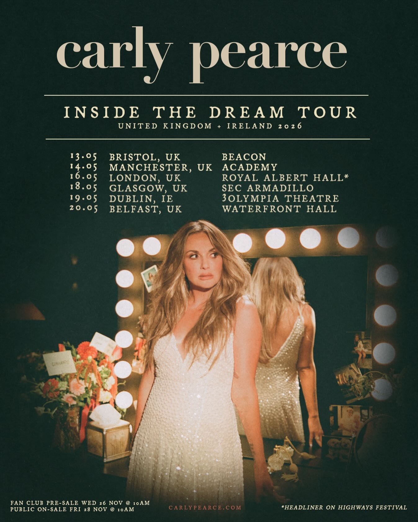 Carly Pearce Inside The Dream Tour Poster 2026